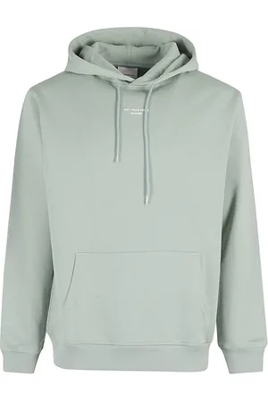 Drôle de Monsieur Sweathshirts & Hoodies, Herre, Grøn, S, Bomuld, Klassisk Hættetrøje med Slogan