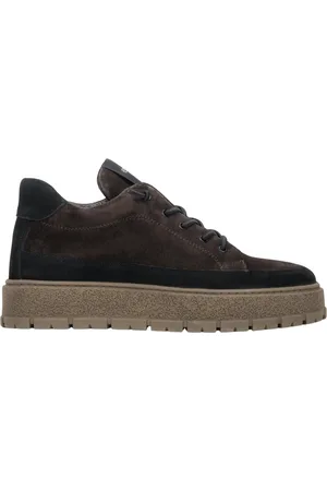 Estro Sko, Herre, Brun, 45 EU, Læder, Saddle High-Top Sneakers