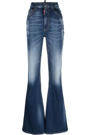 Dsquared2 Jeans, Dame, Blå, 2XS, Bomuld, 470 Flared Jeans