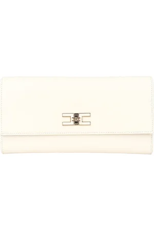 Elisabetta Franchi Taske, Dame, Gul, ONE SIZE, Uld, Chic Hvid Crossbody Taske
