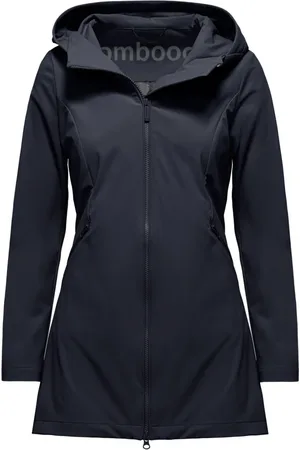 Bomboogie Frakke, Dame, Blå, 2XL, Uld, Uforet Regn Parka