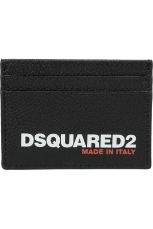 Dsquared2 Tilbehør, Herre, Sort, ONE SIZE, Læder, Mønstret Kortholder