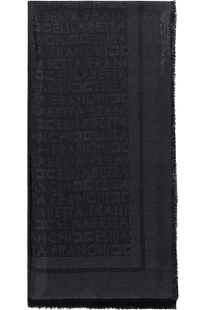 Elisabetta Franchi Tilbehør, Dame, Sort, ONE SIZE, Polyester, Pashmina Tørklæde med Lurex