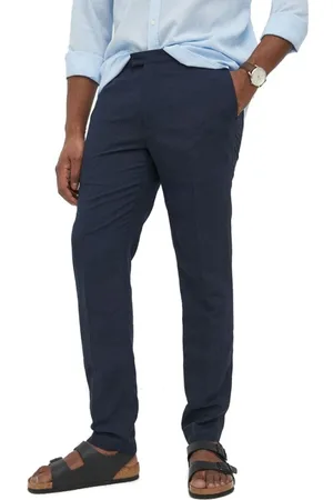 Liu Jo Bukser, Herre, Blå, L, Linned, Linen Blend Pants
