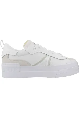 Lacoste Sko, Dame, Hvid, 39 EU, Platform Sneakers med Kontrast