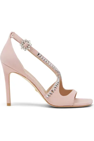 Stuart Weitzman Sko, Dame, Lyserød, 36 1/2 EU, Læder, Gemcut 100 Cut-Out Sandal