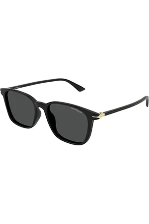 Montblanc Tilbehør, Herre, Sort, 52 MM, Uld, Stilfulde solbriller