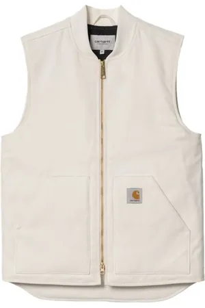 Carhartt Jakke, Herre, Hvid, M, Bomuld, Klassisk vest med kængurulomme og lynlås