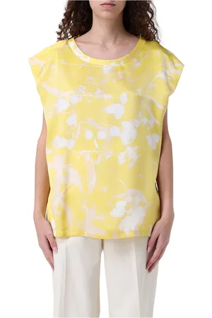 Fabiana Filippi Top, Dame, Gul, XS, Bomuld, Afslappet Bomuld T-Shirt til Mænd