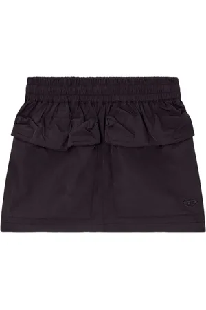 Diesel Nederdel, Dame, Sort, 2XS, Cargo Pocket Shorts med Elastisk Talje