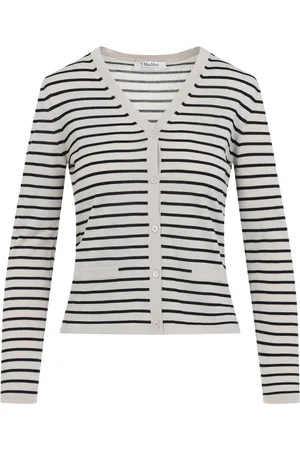 Max Mara Strik, Dame, Flerfarvet, S, Uld, Stripe Cardigan Kenya