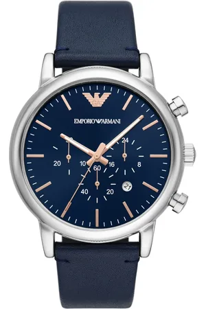 Emporio Armani Tilbehør, Herre, Grå, ONE SIZE, Chronograph Date Watch