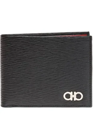 Salvatore Ferragamo Tilbehør, Herre, Sort, ONE SIZE, Logo Wallet