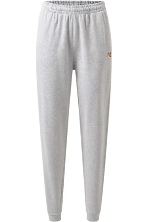 Maison Kitsuné Bukser, Dame, Grå, M, Bomuld, Fox Head Patch Joggingbukser