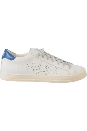 P448 Sko, Herre, Hvid, 45 EU, Læder, Urban Elegance Sneakers Cojohn-M /Royal