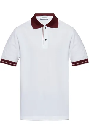 Salvatore Ferragamo Top, Herre, Hvid, S, Bomuld, Cotton Polo