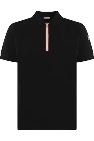 Moncler Top, Herre, Blå, M, Bomuld, Kortærmet poloshirt