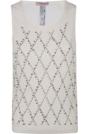 Twin-Set Top, Dame, Hvid, XS, Elegant Dame Top i Hvid