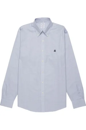 Brooks Brothers Skjorte, Herre, Blå, XL, Bomuld, Regent Regular Fit Supima Bomuld Non-Iron Button Down Skjorte