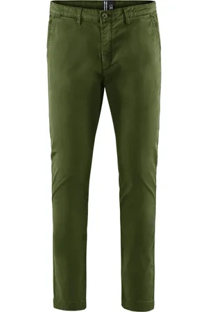 Bomboogie Bukser, Herre, Grøn, W34, Bomuld, Stretch Cotton Chino Pants
