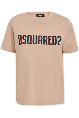 Dsquared2 Top, Dame, , XL, Bomuld, Logo Trykt Crewneck T-shirt