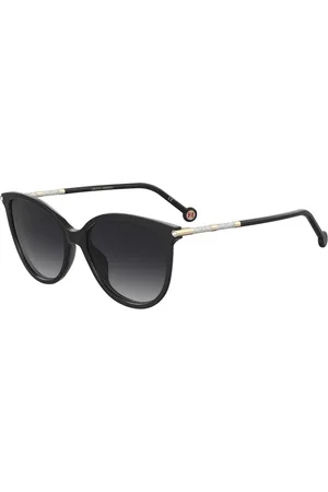 Carolina Herrera Tilbehør, Dame, Flerfarvet, 57 MM, Uld, Sort Guld Solbriller