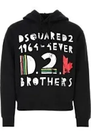 Dsquared2 Sweathshirts & Hoodies, Herre, Sort, S, Uld, Stilfuld hættetrøje til et trendy look