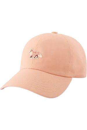 Maison Kitsuné Tilbehør, Dame, Lyserød, ONE SIZE, Bomuld, Bomuld Baby Fox Kasket