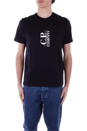 C.P. Company Top, Herre, Blå, XL, Bomuld, Logo Front T-shirt