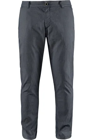Bomboogie Bukser, Herre, Blå, W32, Bomuld, Slim Fit Overdyed Bomulds Chino Bukser