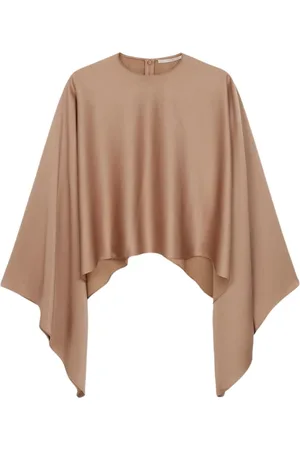 Stella McCartney Bluser & Skjorter, Dame, Brun, 2XS, Satin, Bluse