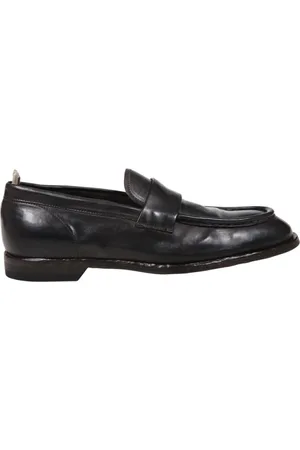 Officine creative Sko, Herre, Sort, 42 1/2 EU, Læder, Klassisk Loafer i Testa di Moro