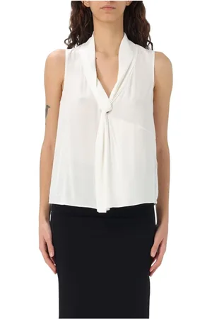 Patrizia Pepe Top, Dame, Hvid, XS, Essential Skjorte Top Art. 2C1620A8I1