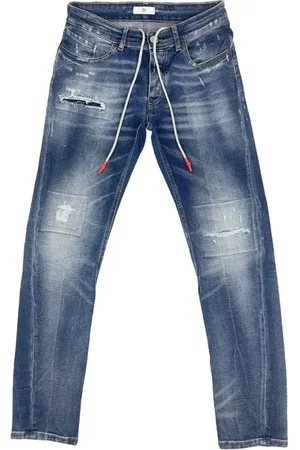 PMDS Jeans, Herre, Blå, W29, Bomuld, Herre Distressed Button-Fly Jeans
