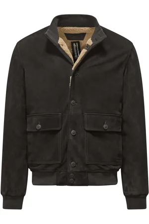 Bomboogie Jakke, Herre, Brun, 2XL, Suede, Waxed Suede Bomber Jakke