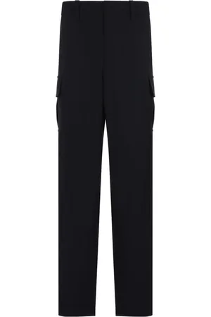 Bottega Veneta Bukser, Dame, Blå, S, Uld, Fine Uld Cargo Bukser