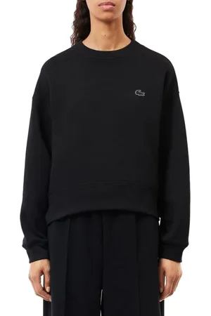 Lacoste Sweathshirts & Hoodies, Dame, Sort, L, Bomuld, Sort Oversized Sporty Sweater