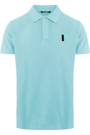 Bomboogie Top, Herre, Blå, XL, Bomuld, Piqué Bomulds Kortærmet Polo Shirt