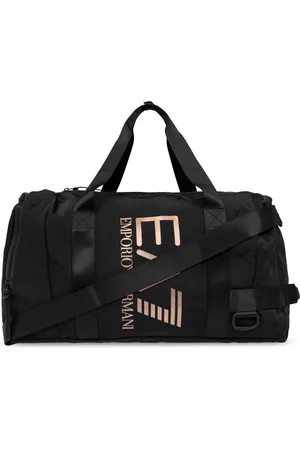 EA7 Taske, Herre, Sort, ONE SIZE, Duffelbag i teknisk stof med overdimensioneret logo