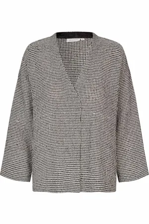 Masai Bluser & Skjorter, Dame, Flerfarvet, XS, Uld, Boucle Top med 3/4 Ærmer