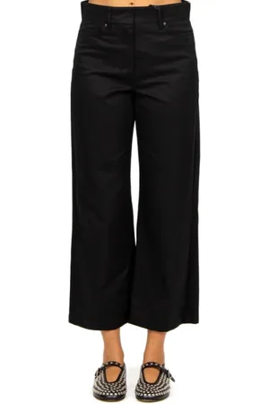 Max Mara Bukser, Dame, Sort, S, Bomuld, Beige Bomuld Brede Ben Bukser