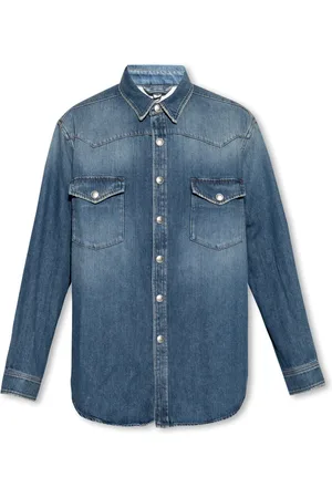 Burberry Skjorte, Herre, Blå, XL, Denim, Harkgate Denim Skjorte