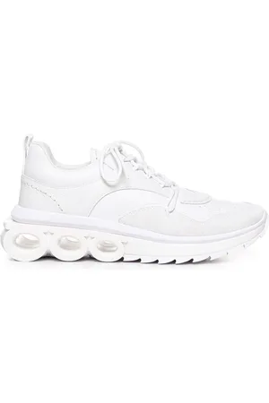 Salvatore Ferragamo Sko, Herre, Hvid, 43 EU, Hvide kalveskinds sneakers
