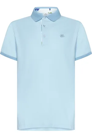 Etro Top, Herre, Blå, 2XL, Bomuld, Lyseblå bomuldspiqué polo shirt