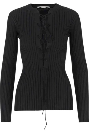 Stella McCartney Strik, Dame, Sort, M, Uld, Floral Cardigan