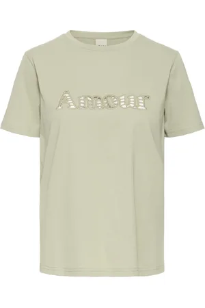 Ichi Top, Dame, , L, Uld, Stilfuld Tee med Smart Print