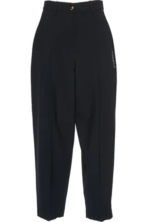 Marni Bukser, Dame, Sort, XS, Sorte Straight Broderede Bukser