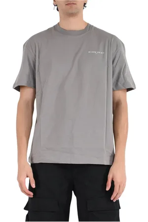 Ih Nom Uh Nit Top, Herre, Grå, 2XL, Bomuld, Trykt T-shirt i bomuld