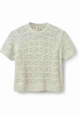 THE GARMENT Strik, Dame, , XS, Uld, Mini Strik Tee med Feminine Detaljer