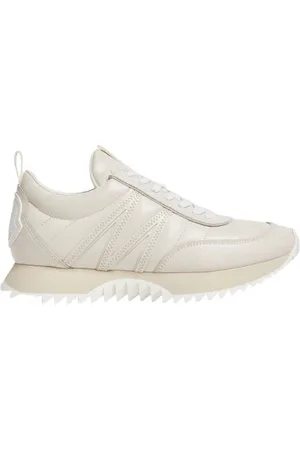Moncler Sko, Dame, , 39 1/2 EU, Hvide City Trainer med M-formet Detalje